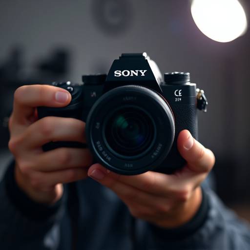 Photographer holding the Sony Alpha 7 III